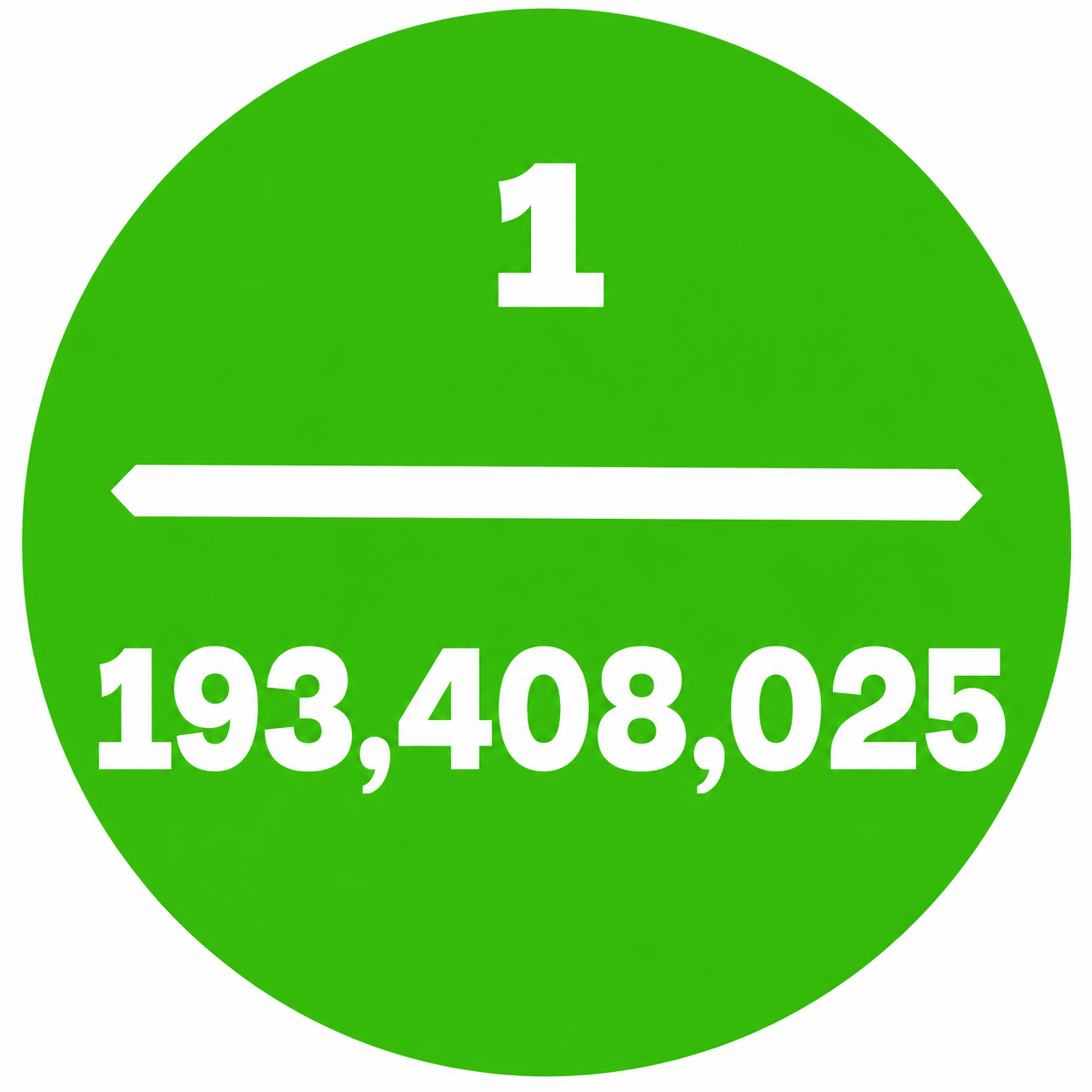 One over 193,408,025 — the odds of your wallet among Solana wallets